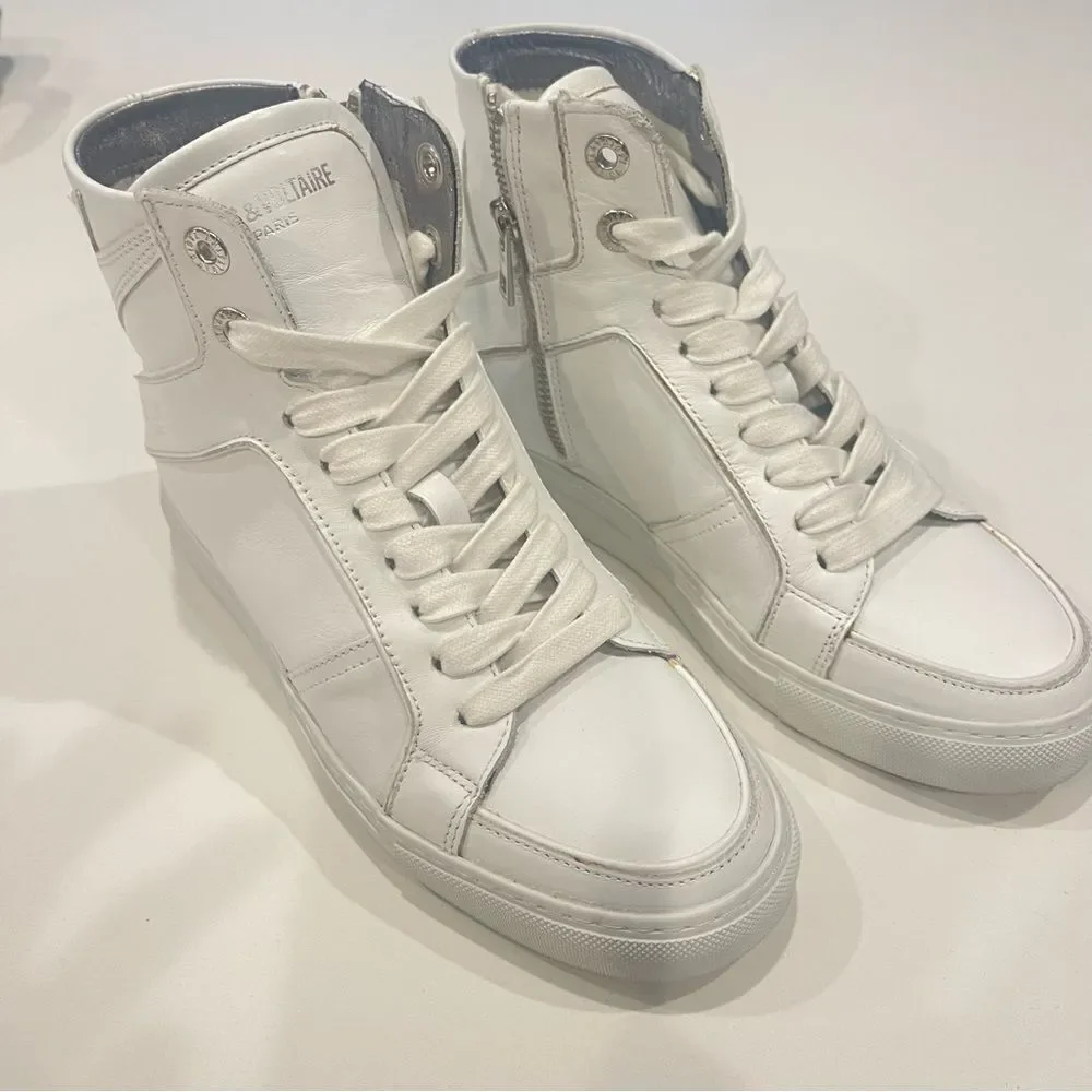 ZV1747 High Flash Sneakers high tops white New - Picture 7 of 15